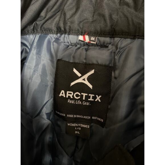 NEW Arctix Black Straight Insulated Waterproof Winter Essential Ski Snow Pants L - Picture 7 of 8